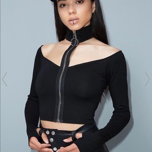 Powerhouse Choker Crop Top Poster Girl